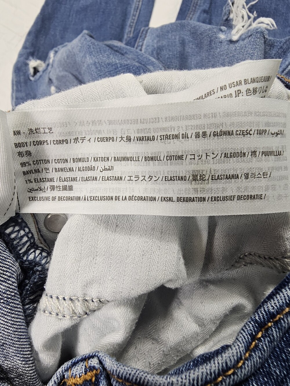 Abercrombie The Ankle Straight Leg Distressed Denim Jeans Women’s Size 26 - Picture 6 of 10